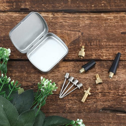 9pcs Bicycle Valve Adapter Set, Brass Bike Tire Valve Adapter Kit with Ball Pump Needles Attachments Inflation Nozzle Air Inflator Balloon Pump Tool for Presta Schrader Bikes Sports Balls