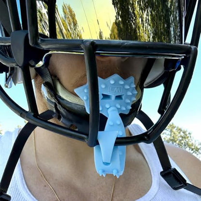 Loudmouth Football Mouth Guard - 3D SpikeSurge Football Mouthpiece with Strap, Fits Adult & Youth, Mouth Guard Football Accessories (Carolina Blue) - color: Carolina Blue