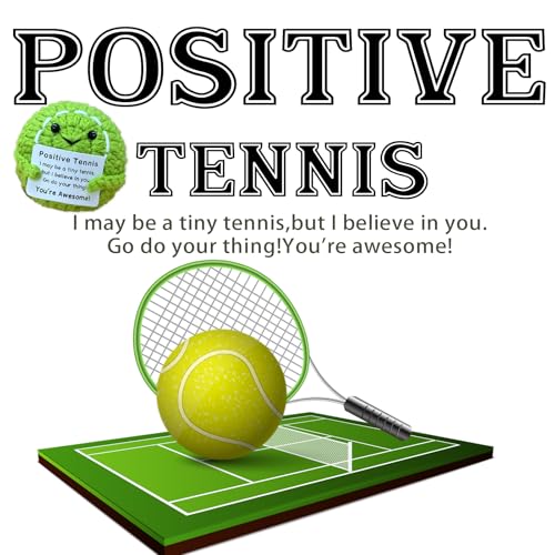 Funny Crochet Mini Tennis Ball Gifts for Tennis Lovers,Birthday Gifts for Men Women Tennis Players Emotional Support Crochet - color: Tennis
