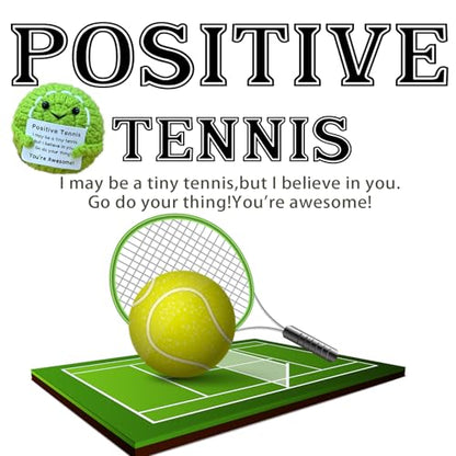 Funny Crochet Mini Tennis Ball Gifts for Tennis Lovers,Birthday Gifts for Men Women Tennis Players Emotional Support Crochet - color: Tennis