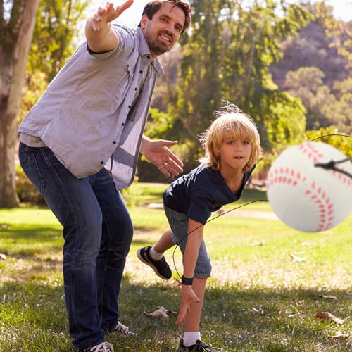 SAYAYA 32 PCS Wrist Return Ball 1.85 Inches Baseballs on a String Rebound Ball with Strap Soccer & Tennis Sport Party Favors, Wrist Exercise, Practice, and Fun Play for Kids & Adults