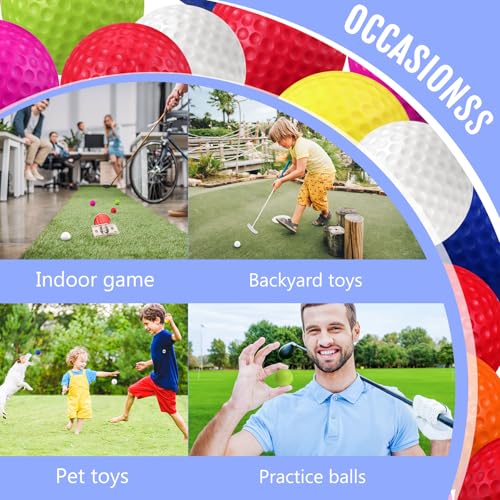 Junkin 80 Pcs Foam Golf Balls Practice Balls Realistic Feel and Flight Sport Training for Indoor or Outdoor Backyard Golf Training