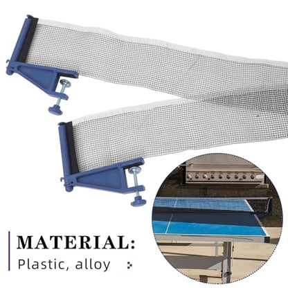 Reinforced Pingpong Net with Clamps Thickened Mesh Table Tennis Net Replacement for Indoor Outdoor Use Easy Setup Plastic Posts for Recreational Play