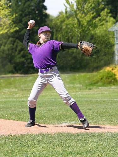 12 Pieces Baseball Belts Bulk Softball Belts Packs Leather Belt Adjustable Softball Belt Stretch Sports - color: Purple, size: Adult Size