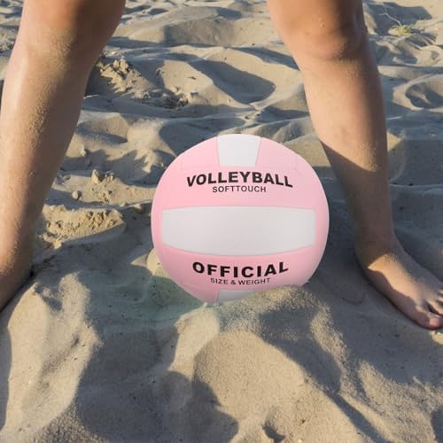 Healifty Soft Indoor Volleyball Training Ball, Soft Practice Ball for Adults, Standard Size 5 Non-Inflatable Explosion-Proof Volleyball for Indoor Game and Exercise