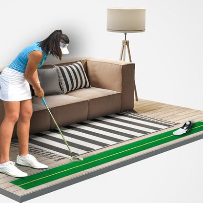 In birdie Putting Trainer – Indoor Golf Putting Aid with 3 Practice Modes (Uphill, Downhill, Straight) – Micro Target Design for Accuracy – Portable & Foldable Golf Training Equipment for Home, Office