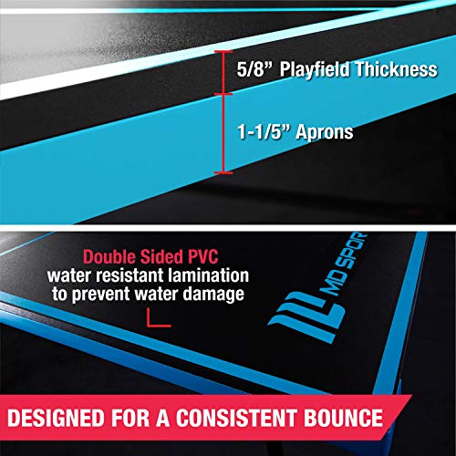 MD Sports Table Tennis Tables Multiple Styles Ping Pong Tables, Foldable for Easy Storage with Nets Included, Perfect for Family Game Rooms | Multiple Styles - style: Black & Light Blue