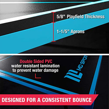 MD Sports Table Tennis Tables Multiple Styles Ping Pong Tables, Foldable for Easy Storage with Nets Included, Perfect for Family Game Rooms | Multiple Styles - style: Black & Light Blue