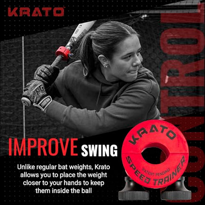 Krato Bat Weight - Baseball and Softball Bat Training Weight for Youth, High School, College - size: 40 Oz