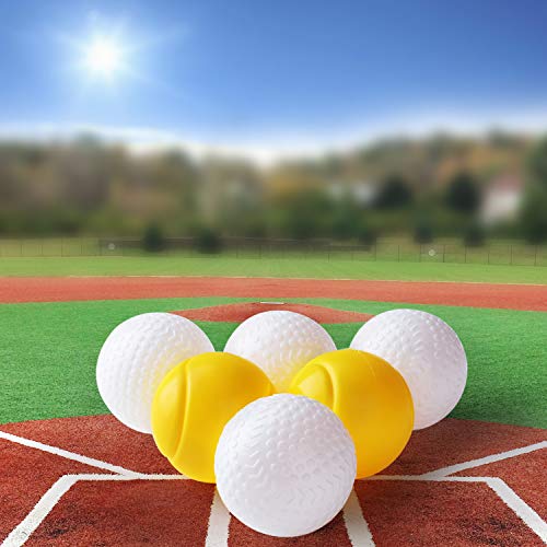 iPlay, iLearn Pitching Machine Baseball & Tennis, Plastic Replacement Balls, Sports Training Ball, 6Pcs Set, Outdoors Game Set, Active, Learning Gift Age 4, 5, 6, 7, 8 Year Olds Kids, Boys, Girls