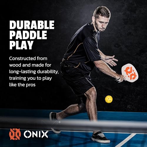 Recruit by Onix Pickleball Starter Set - Includes Two Poplar Wood Paddles and Two Yellow Balls