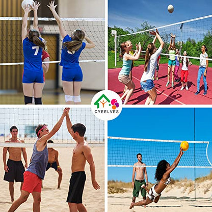 Volleyball Net Portable, Heavy Duty Volleyball Nets for Backyard, Professional Volleyball Net Replacement Net, Volleyball Replacement Net for Outdoor Grassland Stadium Pool Schoolyard Beach, 32X3FT