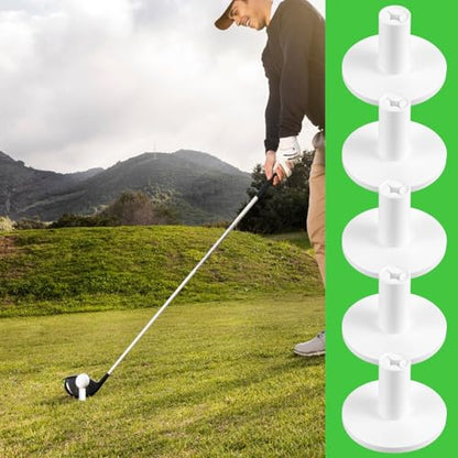 5 PCS Golf Matt Tees, Non-Slip Golf Tees for Mats, Range Mats with Wide Base for Outdoor Driving Practice