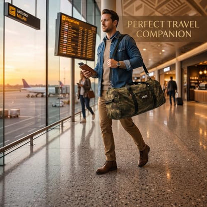 Heavy Duty Cargo Duffel Large Sport Gear Drum Set Equipment Hardware Travel Bag Rooftop Rack Bag - color: Camouflage, size: 36" x 17" x 17"