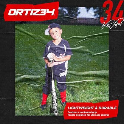 Ortiz34 Bat & Ball Set - Graffiti Plastic Bat & Ball Homerun Set- David Ortiz Backyard Baseball Set for Youth, Kids, Teenagers, Adults (Bat & Ball Set, Blue) - color: White, style: Bat & Ball Set
