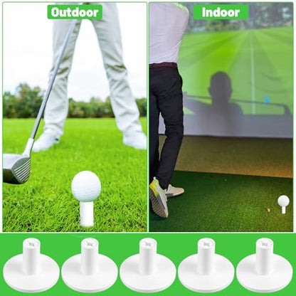 5 PCS Golf Matt Tees, Non-Slip Golf Tees for Mats, Range Mats with Wide Base for Outdoor Driving Practice