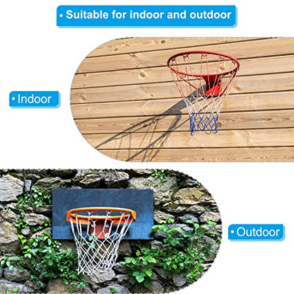 PATIKIL Basketball Rim, Replacement Wall Door Mounted Hanging Standard Goal Fit Most Sizes of Backboard Indoor and Outdoor