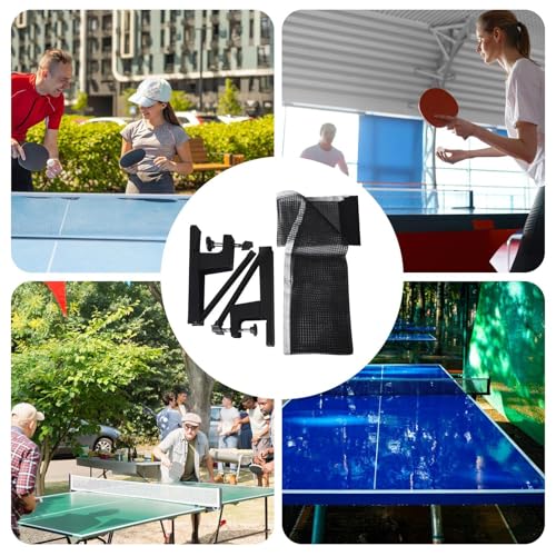 pingpongNet - Table Tennis Net, Adjustable Post Set, Quick Assembly with Clamps | Portable Replacement Accessory for Indoor Outdoor Games, Practice, Professional, Competition, Amateur Training - size: 2.5-6cm