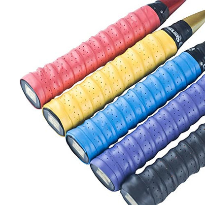 Senston New Rackets Grip Anti Slip Perforated Super Absorbent Tennis Overgrip Badminton Overgrip Pickleballs Overgrip - color: Multicolor, style: Keel