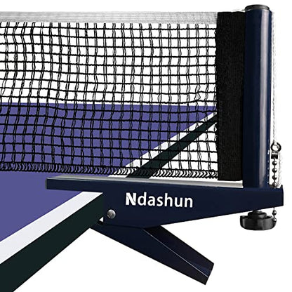 Ping Pong Net with Clamp, Professional Table Tennis Net and Post Set, Adjustable Training Practice Mesh, Portable Grip Holder Clip Equipment, Accessories for Indoor Outdoor (Navy)