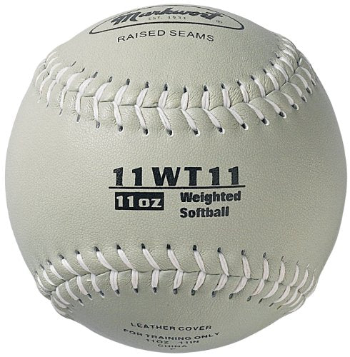Markwort Color Coded Weighted 11-Inch Softball for Training and Practice - color: Grey