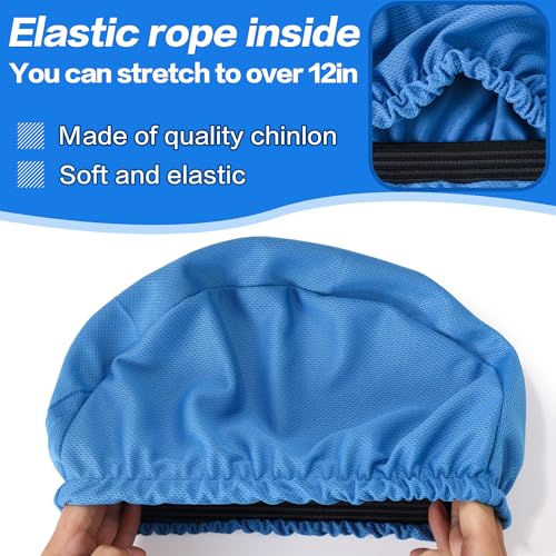Football Helmet Covers Scrimmage Caps-Perfect for Football, Hockey, and Lacrosse Practice Sessions.The Fabric is Elastic& Bright Colors for Team Identification - color: Blue-12pcs