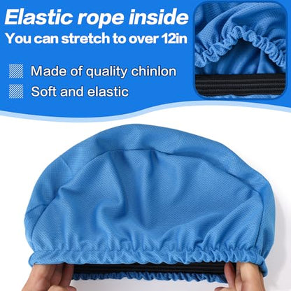 Football Helmet Covers Scrimmage Caps-Perfect for Football, Hockey, and Lacrosse Practice Sessions.The Fabric is Elastic& Bright Colors for Team Identification - color: Blue-6pcs