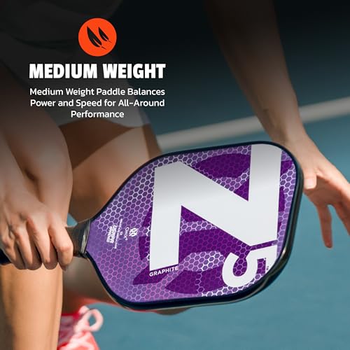 Onix Graphite MOD Z5 Carbon Fiber Pickleball Paddle with Wide-Body Shape. Honeycomb Core, Graphite Face & Cushion Comfort Pickleball Paddle Grip