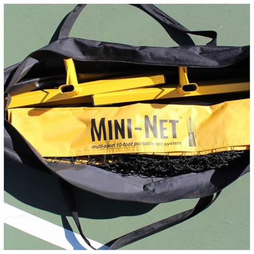 OnCourt Offcourt Quick Start Mini-Net Portable Tennis Net - 10' Wide with Carry Bag | Adjustable Height 30-64 inches | Indoor/Outdoor