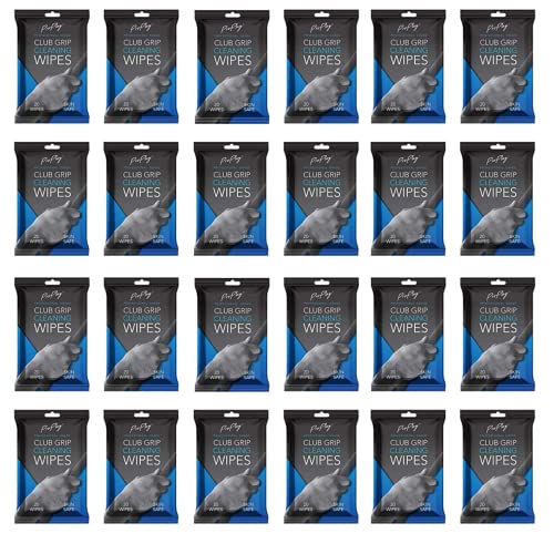 ProPlay Club Grip Cleaning Wipes | Powerful Cleaner Removes Grime, Dirt, and Sweat | Restore Tackiness of Golf Club Grips | Convenient, Resealable Pack - Unscented 24 Pack - size: 20 Count (Pack of 24)