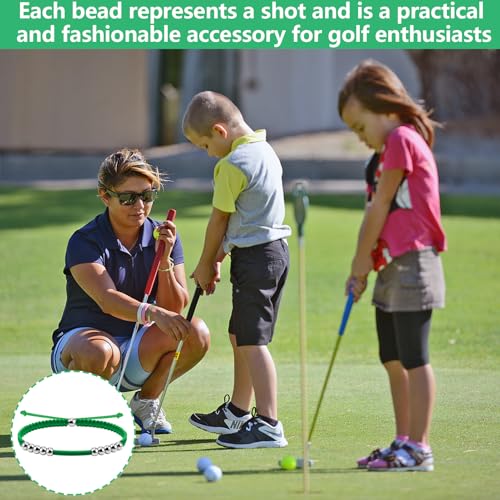 Stroke Counter for Your Golf – Golf Stroke Counter Bracelet with 10 Beads, Golf Counter Bracelet for Women & Men, Adjustable Score Keeper Wristband for Rounds and Practice