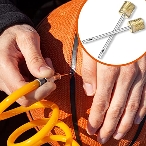 WILLBOND 100 Pack Basketball Pump Needles Ball Inflation Air Pump Needles with Storage Box for Sports Balls, Football Basketball Soccer and Volleyball - color: Gold