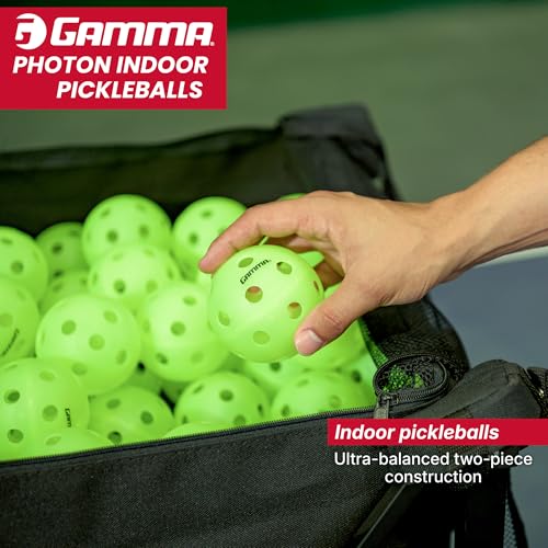 Gamma Photon Indoor Pickleballs Pack of 60, USAPA Approved, High-Visibility, Durable and Ultra-Balanced - color: Yellow, size: 60 Pack