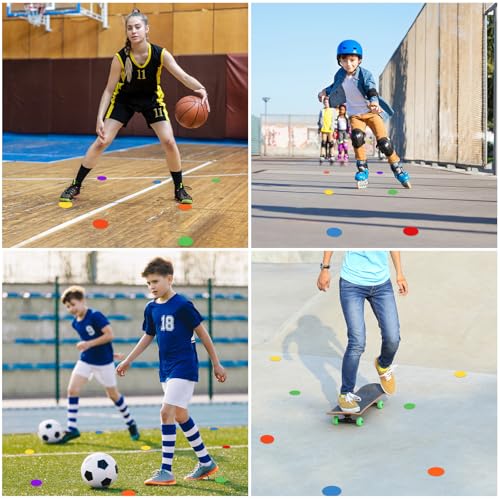 4inch & 9inch Poly Spots Spot Markers for Gym Floor, 12/24 Pcs Flat Cones Non-Slip Rubber Floor Dots Agility Markers for Soccer Basketball Sports Speed Training, Dance, Classroom Activities - style: 24Pcs 4 inch Orange