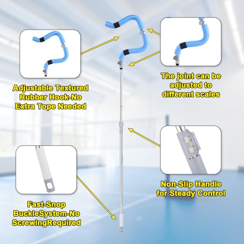 Cagaloi Volleyball Training System, Retractable Height 63-78 Inch, Spike Trainer with Hook - Lightweight for Serving, Spiking & Jump Practice, Real Ball Feel for All Skill Levels - （No Ball Included）