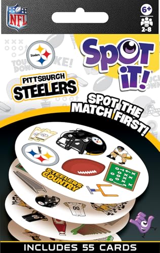 MasterPieces Game Day - NFL Pittsburgh Steelers Spot It Game For Kids, Adults, and Family