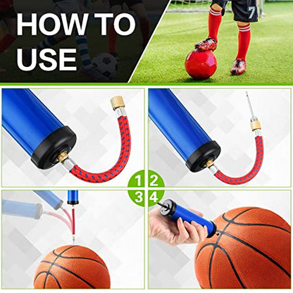 Reginary 10 Pcs Ball Pump for Sports Balls Pump with Needle and Extension Hose Bulk for Basketball Football Soccer Volleyball