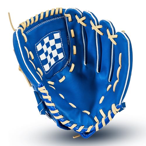 KRTOYUST® | Baseball Glove | Performance Composite Leather Baseball Mitts for Adult Youth | Baseball Softball Outfield Infield Mitts - color: Blue, size: 10.5 Inch