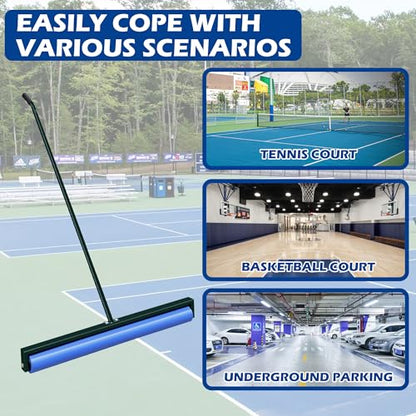 Montex Tennis Court Squeegee, Lightweight Quick Clearing Tools for Tennis Basketball Sports Court