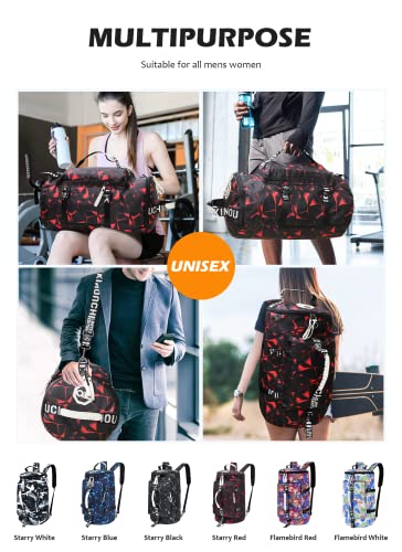 GGOV Gym Sport Bag Backpack Duffle Bag Weekender Bag Waterproof Travel Sling Bag Casual Daypack for Men and Women