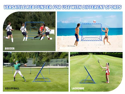 Soccer Baseball Rebounder Net, Soccer Goal Net, Volleyball Softball Rebound Pitchback Net Quick-Switch Angle Training for Control, Passing Practice, Bounce Back Rebounder Goals Gifts Trainer Equipment