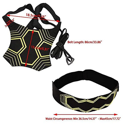 Soccer/Volleyball/Rugby Trainer, Football Kick Trainer, Solo Practice Training Aid, Soccer Training Belt, Adjustable Practice Belt for Kids and Adults Fits Ball Size 3, 4, 5, Kids and Adults