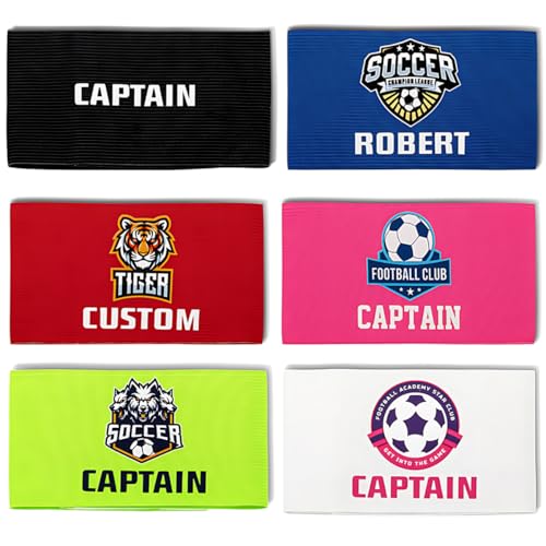 Personalized Captain Armbands for Soccer Cycling Sports Funeral Events Charity | Custom Captain Armband with Team Logo and Name Table Captain Arm Band | Soccer Armband for Youth Adult Team Leaders