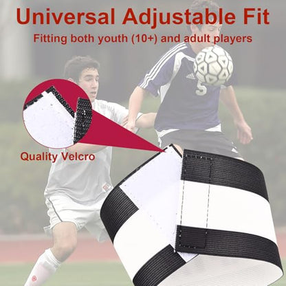 4 Pcs Captain Armbands for Football Soccer Training, Adult & Youths Elastic Breathable Adjustable Sports Arm Band Kids Junior Captain Armband Sport Accessory Black