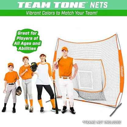 GoSports Replacement 7 x 7 ft Baseball Net - NET ONLY - Frame NOT Included - Choose Your Color - color: Orange