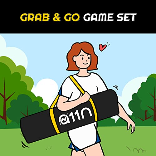 A11N 4-Way Volleyball and Badminton Net - Backyard & Beach Game Set for Adults and Kids