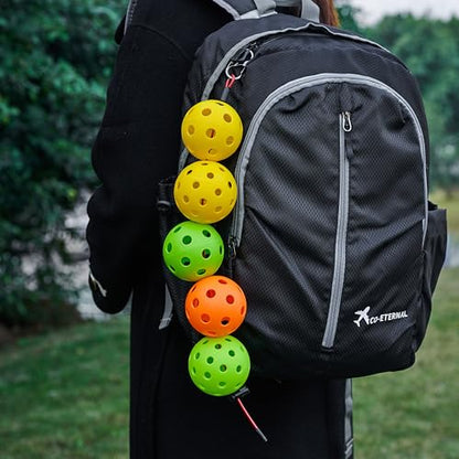 Pickleball Ball String Cable Chord, Accessories for Pickleball Storage, Suitable for Garage Wall or Bags, 5 Official Balls fit on one Cable, Set of 2
