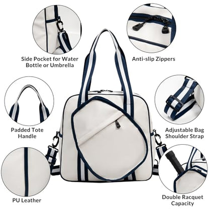 Pickleball Bag, Pickleball Backpack for Women and Men,Pickleball Paddle Tote Bag Large Capacity,Hand Shoulder Gym Bag with Pickleball Racquet/Paddle Holder