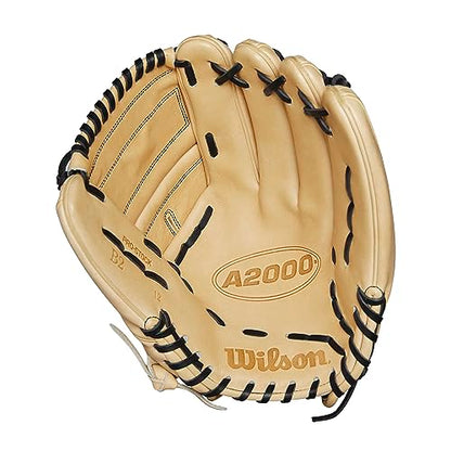 Wilson A2000 Pitcher's Baseball Gloves - color: Blonde, size: 12"