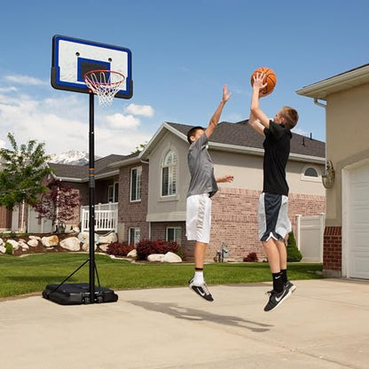 Lifetime 44-Inch Portable Basketball Hoop, Telescoping Adjustable Height 7.5-10 ft, Impact Backboard